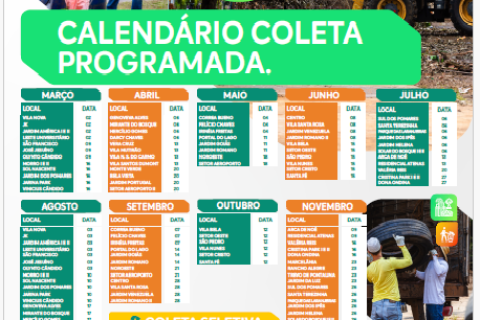 Prefeitura de Morrinhos divulga calendário da Coleta Programada para 2026 e reforça ações de limpeza
